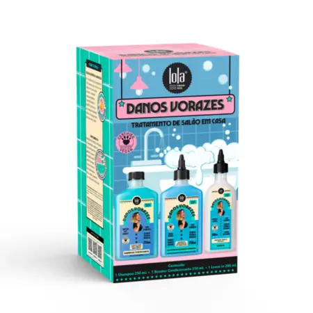 Kit Danos Vorazes - Shampoo + Booster + Leave in