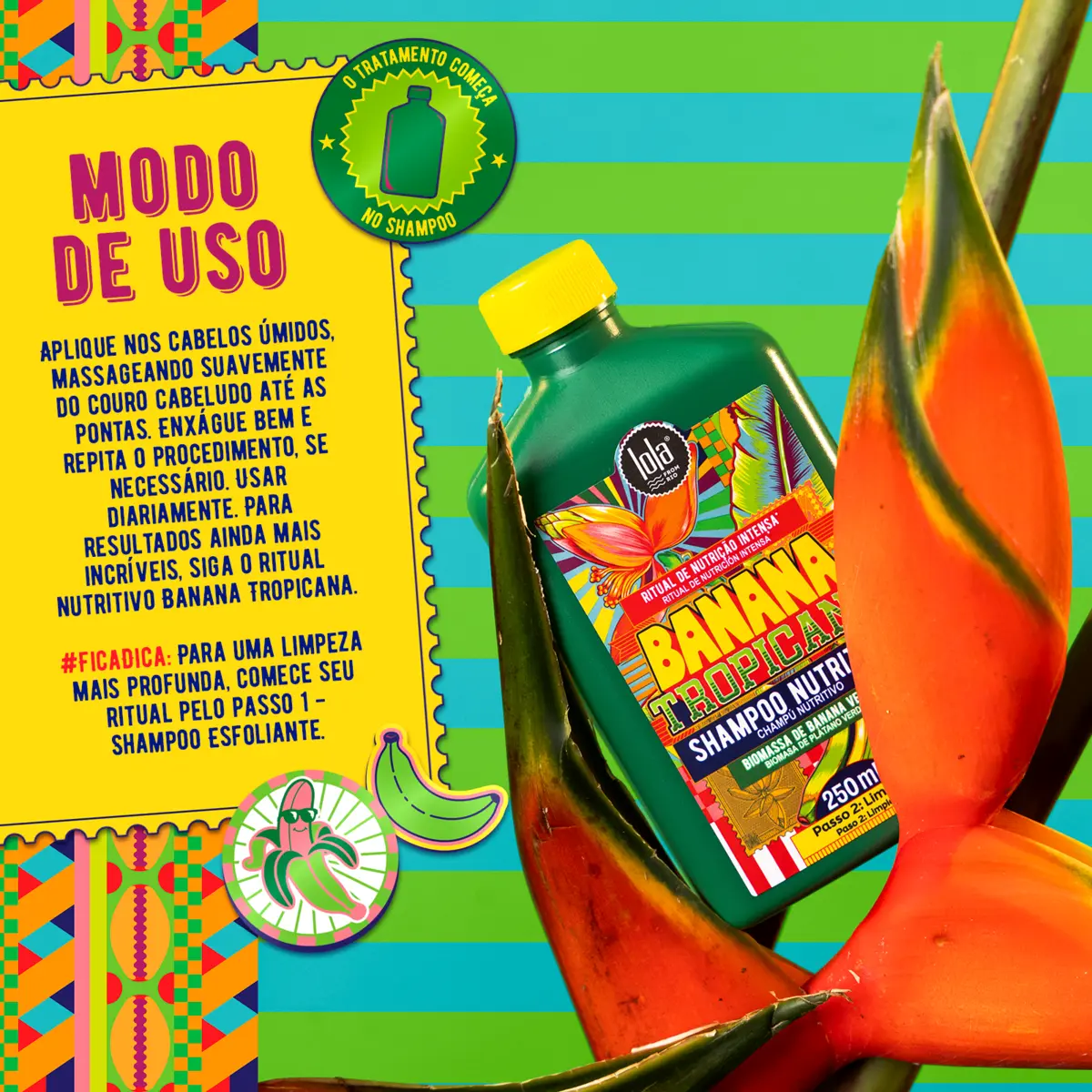 BANANA TROPICANA SHAMPOO NUTRITIVO 250ML  2